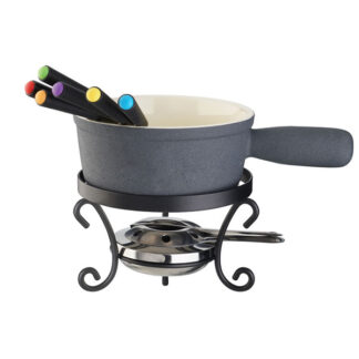FONDUTA CERAMICA OPACA NERA Pz 11 EVA 070212 FONDUTE C