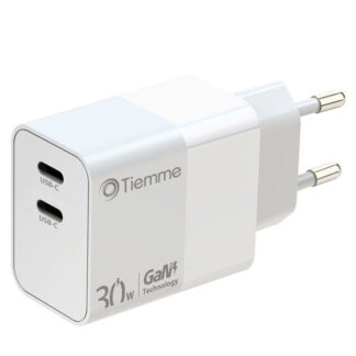 CARICABATTERIE USB-C watt 30+30 4022 TIEMME 4022W ACCESSORI TELEFONIA F