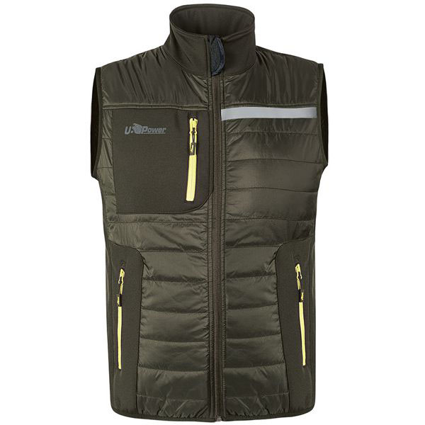 GILET DARK GREEN M WALL UPOWER FU278DG-M INDUMENTI LAVORO F