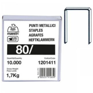 PUNTI mm 14 Pz 10000 GALVANIZ. 80/14       MAESTRI 1201411 FISSATRICI e ACCESSORI       F