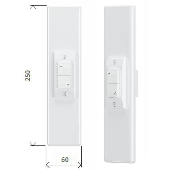 PLACCA ABS INTERRUTTORE BIANCO SATINATO 1800/MI.ECO.20 ACCESSORI AVVOLGIBILI F
