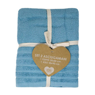 ASCIUGAMANI BAGNO OSPITE+VISO VENUS Pz 2 O&N A00127SZCRT/S ACCESSORI BAGNO VARI C