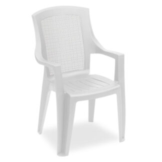 SEDIA RESINA BRACC.TRAMA BIANCA PROGARDEN STRA50BI ARREDO GIARDINO PROGARDEN C