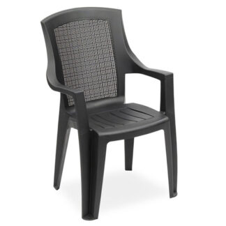 SEDIA RESINA BRACC.TRAMA ANTRACITE PROGARDEN STRA50AN ARREDO GIARDINO PROGARDEN C