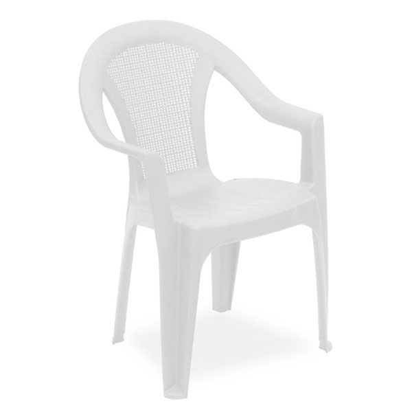 SEDIA RESINA BRACC.TESSA BIANCA PROGARDEN TES128BI ARREDO GIARDINO PROGARDEN C