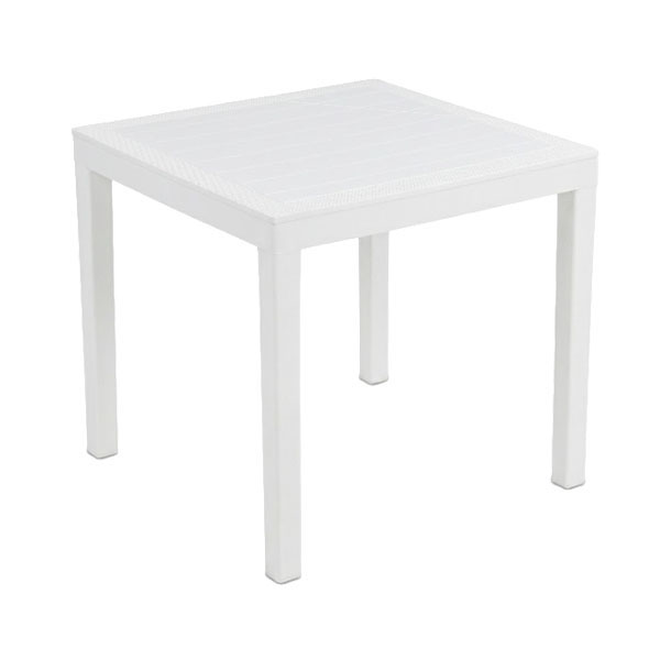 TAVOLO RESINA AGO BIANCO 79x79 PROGARDEN TQAG28BI ARREDO GIARDINO PROGARDEN C