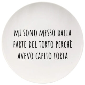 PIATTO CERAMICA PIANO TORTA cm 26,5 SOOR 3330022 PIATTI CERAMICA C