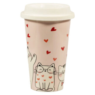 TAZZA MUG CERAMICA COPERCHIO GATTI ml 260 SOOR 1150020 TAZZE CERAMICA C