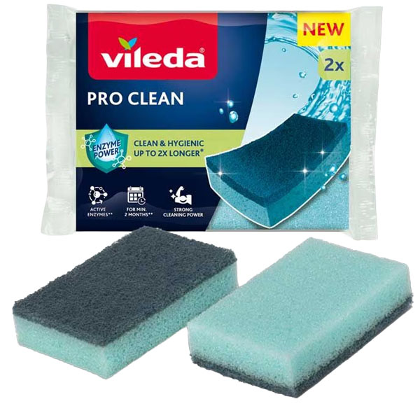 SPUGNA FIBRA BLU PRO CLEAN Pz 2 VILEDA 179254 VILEDA C