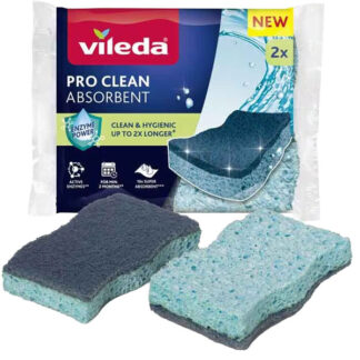 SPUGNA FIBRA BLU PRO CLEAN ABSORBENT Pz 2 VILEDA 179700 VILEDA C