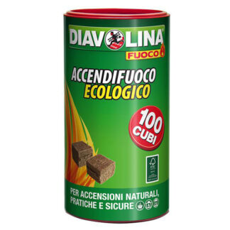 ACCENDITORE CUBETTI ECOLOGICO Pz 100 DIAVOLINA 15317 ACCENDITORI-PULITORI F