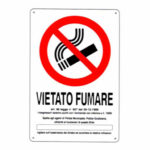 CARTELLO VIETATO FUMARE DL        20x 30 PLASTICA P0024720PLB0300X0200 SEGNALETICA                  F