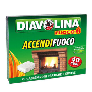 ACCENDITORE CUBETTI FUOCO Pz 40 DIAVOLINA 15300 ACCENDITORI-PULITORI F