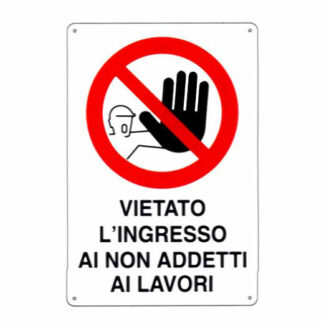 CARTELLO VIETATO L'INGRESSO       48x 68 PLASTICA 16302710POB0600X0400 SEGNALETICA                  F
