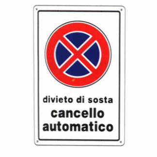 CARTELLO DIVIETO DI SOSTA         20x 30 PLASTICA 07700300PLB0300X0200 SEGNALETICA                  F