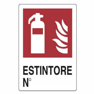 CARTELLO ESTINTORE                20x 30 PLASTICA F0010020PLB0300X0200 SEGNALETICA                  F