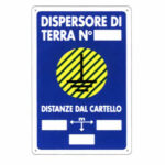 CARTELLO DISPERSORE DI TERRA      20x 30 PLASTICA 07702400PLB0300X0200 SEGNALETICA                  F