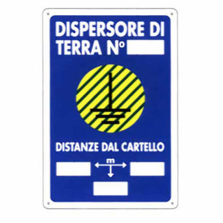 CARTELLO DISPERSORE DI TERRA      20x 30 PLASTICA 07702400PLB0300X0200 SEGNALETICA                  F