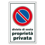 CARTELLO DIVIETO DI SOSTA P.P.    20x 30 PLASTICA 07700050PLB0300X0200 SEGNALETICA                  F