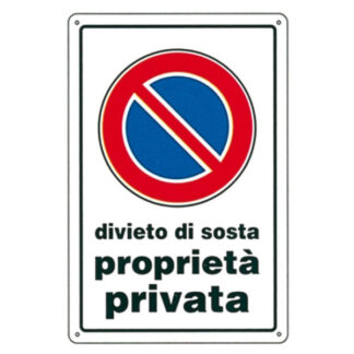 CARTELLO DIVIETO DI SOSTA P.P.    20x 30 PLASTICA 07700050PLB0300X0200 SEGNALETICA                  F