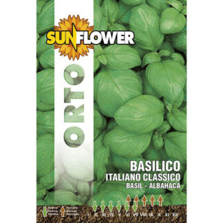 SEMENTI BASILICO ITALIANO CLASSICO SUNFLOWER SNO 13/2 SEMENTI F