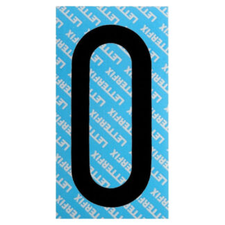 NUMERO ADESIVO NERO SERIE T80 0 LETTERFIX KTC080 SEGNALETICA F