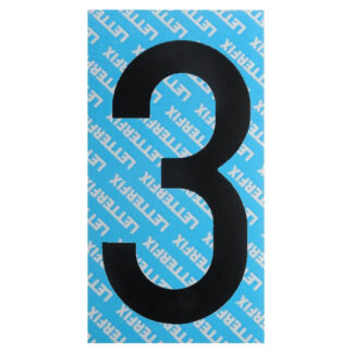 NUMERO ADESIVO NERO SERIE T80 3 LETTERFIX KTC083 SEGNALETICA F