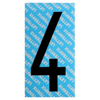 NUMERO ADESIVO NERO SERIE T80 4 LETTERFIX KTC084 SEGNALETICA F