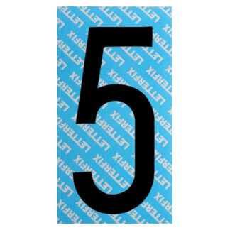 NUMERO ADESIVO NERO SERIE T80 5 LETTERFIX KTC085 SEGNALETICA F