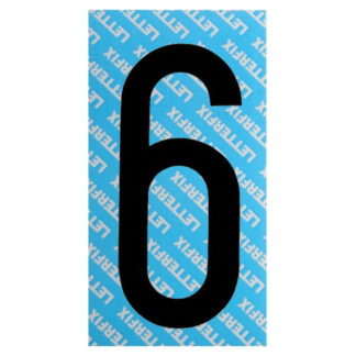 NUMERO ADESIVO NERO SERIE T80 6 LETTERFIX KTC086 SEGNALETICA F