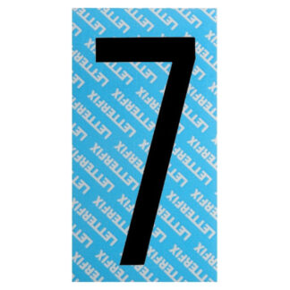 NUMERO ADESIVO NERO SERIE T80 7 LETTERFIX KTC087 SEGNALETICA F