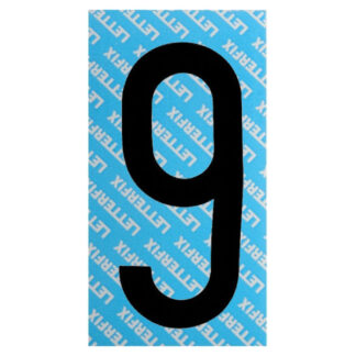 NUMERO ADESIVO NERO SERIE T80 9 LETTERFIX KTC089 SEGNALETICA F