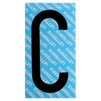LETTERA ADESIVA NERA SERIE T80 C LETTERFIX KTC08C SEGNALETICA F