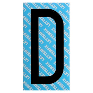 LETTERA ADESIVA NERA SERIE T80 D LETTERFIX KTC08D SEGNALETICA F