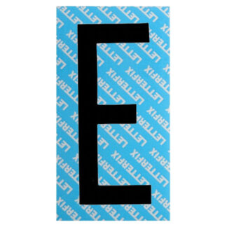 LETTERA ADESIVA NERA SERIE T80 E LETTERFIX KTC08E SEGNALETICA F