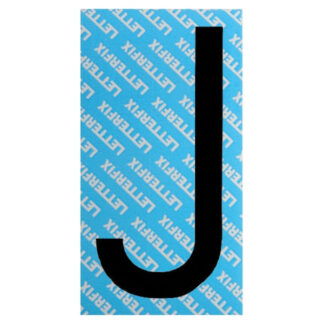 LETTERA ADESIVA NERA SERIE T80 J LETTERFIX KTC08J SEGNALETICA F