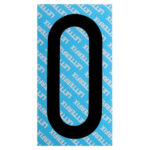 LETTERA ADESIVA NERA SERIE T80 O         LETTERFIX KTC08O SEGNALETICA                  F