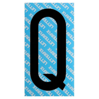 LETTERA ADESIVA NERA SERIE T80 Q LETTERFIX KTC08Q SEGNALETICA F