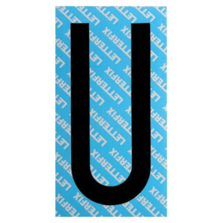 LETTERA ADESIVA NERA SERIE T80 U LETTERFIX KTC08U SEGNALETICA F