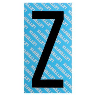LETTERA ADESIVO NERO SERIE T80 Z LETTERFIX KTC08Z SEGNALETICA F