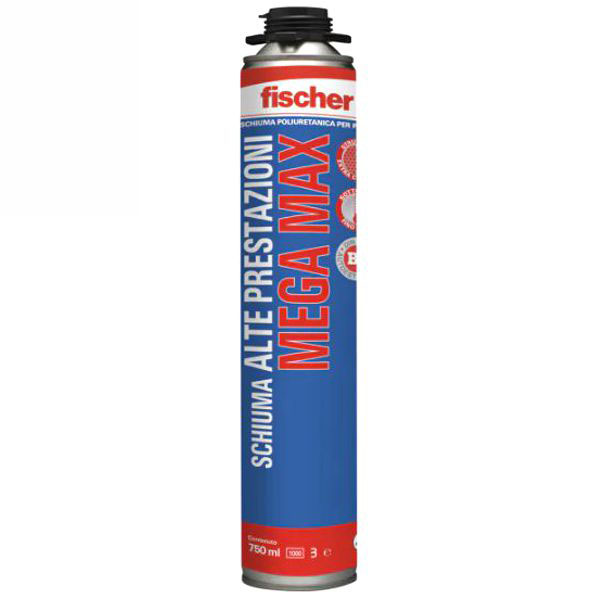 SCHIUMA POLIURETANO MEGA MAX 750 PISTOLA FISCHER 559618 FISCHER F