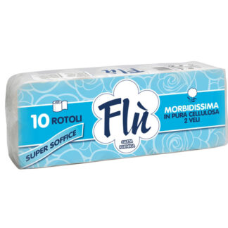 CARTA IGIENICA 2V FLU' Pz 10 CELTEX C12060 CARTA OVATTATA C