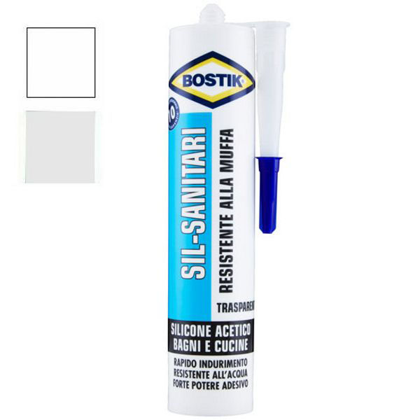 SILICONE ACETICO SANITARI BIANCO ml 280 BOSTIK D2626 BOSTIK F