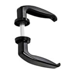 MANIGLIA CANCELLI GRANO NERA 25x80          211 FC 10901305503 MANIGLIE                     F