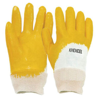 GUANTI NITRILE GIALLI POLSINO 10       EXCEL 01267  GUANTI LAVORO                F