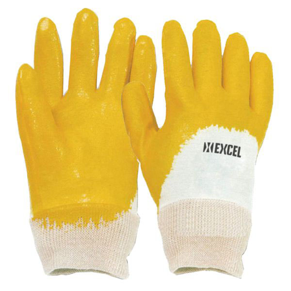 GUANTI NITRILE GIALLI POLSINO 10 EXCEL 01267 GUANTI LAVORO F
