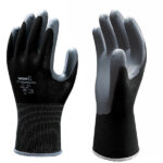 GUANTI NITRILE 370 NERI  8                   SHOWA 370 SIZE 8 GUANTI LAVORO                F