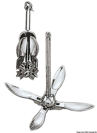 Ancora a ombrello inox 4 kg - 01.138.04 Osculati