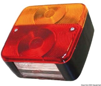 Fanale posteriore SX 4 funzioni 2 lampadine - 02.021.06 Osculati