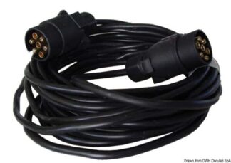 Cavo prolunga rimorchio 2 spine/7 poli 10 m - 02.024.07 Osculati